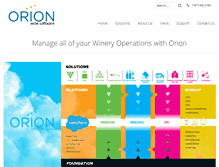 Tablet Screenshot of orionwinesw.com